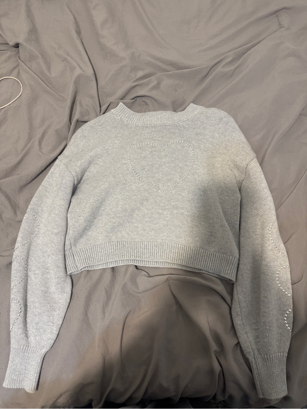cropped heart sweater